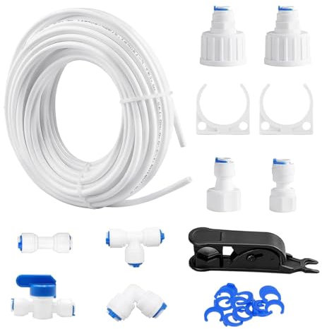 Convenient 15m Water Kit Tap Connectors External Water Filter Holder Inlines Shut Off Valves Material for Fridges Commercial Coffee Machine Accessory