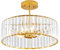 Qamra Gold Kristall Deckenleuchte Moderne Runder Hängend Deckenlampe für Wohnzimmer Flur Schlafzimmer Küche 40CM