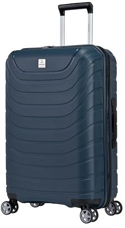 Probeetle by Eminent Koffer Voyager XXI Erweiterbar 68cm 70/77L Hartschalenkoffer M Extra Stark Polypropylen 4 Doppelrollen Blau