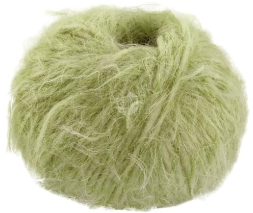 LANA GROSSA Basta| Garn im Fake Fur Look, locker verzwirnt, Franseneffekt& Merinofasern | Handstrickgarn, 50% Schurwolle & 50% Polyamid | 50g Wolle zum Stricken& Häkeln | 100m Garn FB 15