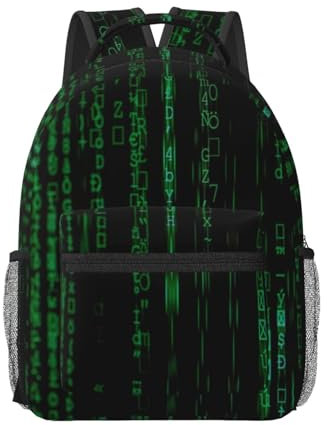 Hacker Era Bequemer Rucksack - Leichter, strapazierfähiger und vielseitiger Rucksack für Arbeit und Outdoor-Aktivitäten, Büchertasche, Tagesrucksack, modischer Rucksack, trendiger Rucksack, Schwarz ,