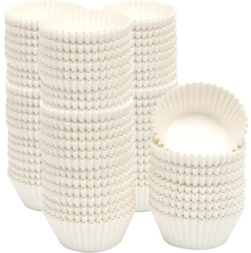Gcardist 300-Count White Cupcake Liners Muffin Linner No Smell, Food Grade Brown Baking Cups (Standard Size)