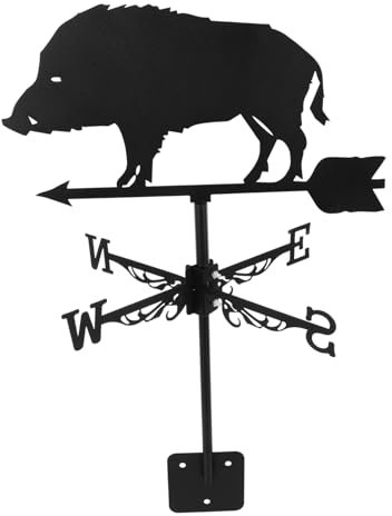 Happyyami Ventilateur De Jardin Girouette Forme De Sanglier pour Décoration Extérieure Et Outil De Mesure Pratique pour Cour Et Jardin
