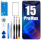 DTD Pantalla de Repuesto para iPhone 15 Pro MAX de 6,7 Pulgadas para 15 Pro MAX LCD con Adhesivo para el Marco + Protector de Pantalla + Destornillador