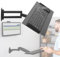 Fully Adjustable Wall or Pole Mounted Keyboard Tray with Spring Arm Swivel Tilt Computer Typing Platform for Sit Stand Extension Metal Construction (Black 24x9 / 60x22cm)