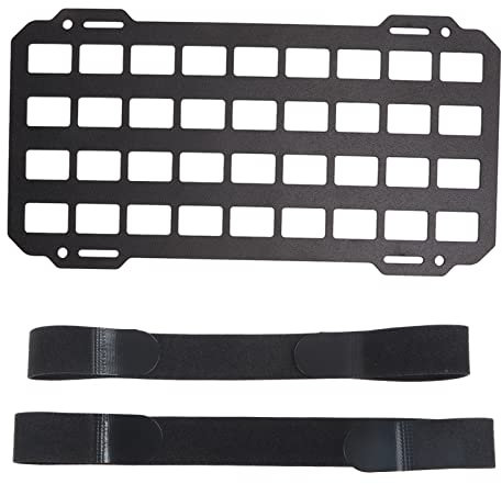 Reliant Jazzy Car Sun Visor Organizer | Sturdy Storage Rack for Small Items/Cards/Pens/Sunglasses | Universal Fit with Adjustable Straps | 12.2x6.2 Inch Black Plastic Panel