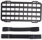 Reliant Jazzy Car Sun Visor Organizer | Sturdy Storage Rack for Small Items/Cards/Pens/Sunglasses | Universal Fit with Adjustable Straps | 12.2x6.2 Inch Black Plastic Panel