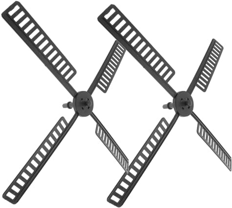 TOYANDONA 2 Ensembles Accessoires Moulin à Vent Solaire Lames Plastique Résistantes pour Jardin Extérieur Décoration Girouette Moulin Ventilateur