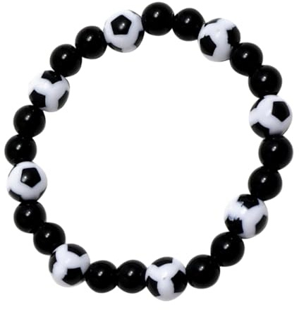 MOTHNUR Fußballarmband Aus Kunststoffperlen Sportliches Fanarmband Hautfreundliches Fußball Liebhaber Armband Geschenk Für Männer Fußball Fan Zubehör Für Party Und Feier