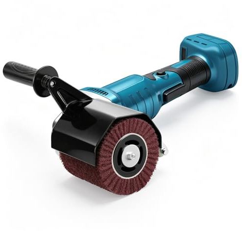 Satinatrice a Rullo Compatibile con Makita 18V, Levigatrice a Spazzola per Legno con Rullo Satinatore, Motore Brushless 8500RPM, 3 Velocità per Ristrutturazione e Finitura Superfici (Senza Batteria)