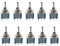 Mintice 10 Pezzi On off On Mini Miniatura Momentaneo Interruttore a Levetta in Metallo Cruscotto Precipitare Spdt 3 Posizione Terminale Saldare Blu