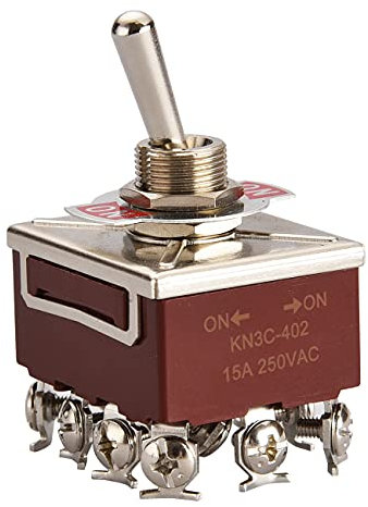 Heschen Interruttore a levetta in metallo, 4PDT, mantenuto, ON / ON 2 posizione, 15A 250VAC, 10A 380VAC, CE