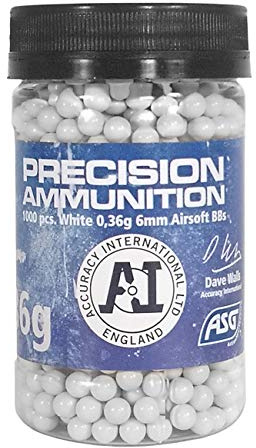 ASG Airsoft Accuracy Precision Sniper bb's 0.36g 6mm 1000 Bottle 18723