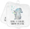Mr. & Mrs. Panda 2er Set Topflappen Elefant Seifenblasen - Geschenk, Liebesspruch, Topflappen lustig, Tiere, Gute Laune, lustige Sprüche, Topflappen