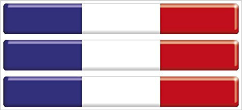 Artimagen Pegatina Bandera rectángulo Fino Francia 3 uds. Resina 65x8,5 mm/ud.