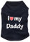 Pet Dog T-Shirt I Love My Daddy Mommy Vest Gift Costume Clothes for Small Puppy Cat Kitten Yorkshire Chihuahua Poodle Teacup Terrier Rabbit Baby Dogs (L, Black-D)