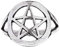 Windalf Schutz Ring PENTAS h: 1.4 cm Pentagramm Schmuck Antik 925 Sterlingsilber (Silber, 52 (16.6))