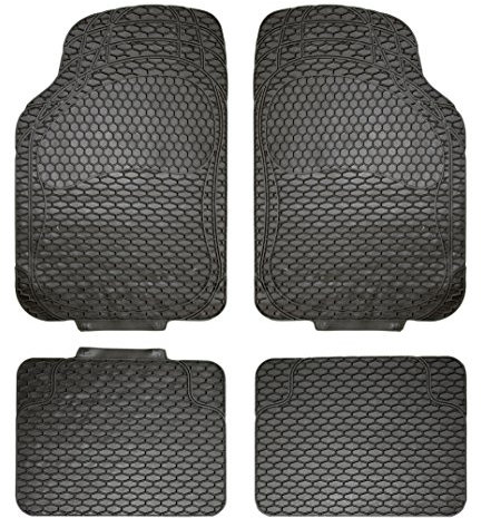 VIP Alfombra de Goma Universal, RECORTABLE, modelo MACAO, color negro, 4 piezas