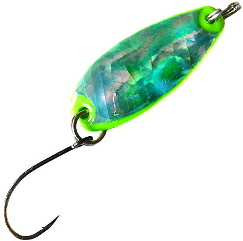 Paladin Trout Spoon perlmuttfarben - Forellenblinker, Gewicht:1.6g, Farbe:perlmuttfarben-grün/grün