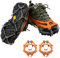 Crampones auténticos Puntas de Acero Inoxidable y Silicona Duradera, antideslizamiento, crampones de Hielo, crampones de Nieve para Caminar, Senderismo, Alpinismo en Invierno