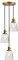 Phansthy Pendelleuchte 3 Flaming Glocken Klar Glas Hängeleuchte Vintage Hängelampen Retro Design Modernes Hängeleuchte Pendelleuchten Loft-Pendelleuchte im Landstil (antike Farbe)