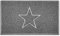 Nicoman Star Shape Embossed Entrance Door Mat Non Slip Dirt Trapper PVC Spaghetti Mat with Rubber Base, Jet Washable Quick Drying Doormat Drainage Outdoor Use Only - (Medium, Grey, 75 x 44cm)