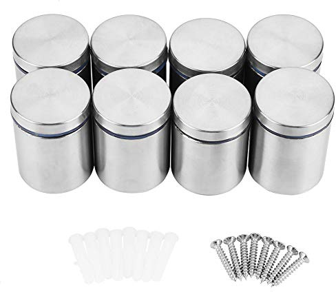 Glas Abstandshalter, 8 Stücke M38 * 50mm Edelstahl Werben Befestigungsstift für Unternehmen, Büro, Geschäft, Supermarkt, Geschäfte, Kunstausstellung, Haus