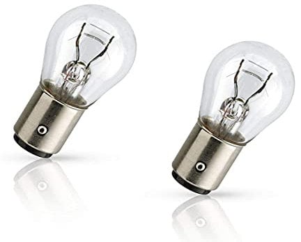 2x P21/5W 12V BAY15d Standard Weiß Original Jurmann Trade Ersatz Halogen Birne für Parklicht Rückfahrlicht Bremslicht Hecklicht Blinker E-geprüft