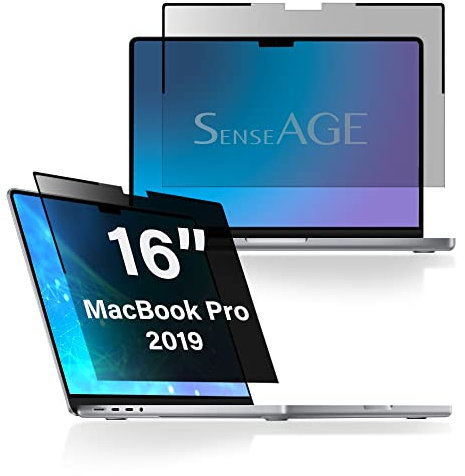 SenseAGE Magnetic Privacy Screen Filter for MacBook Pro 16 inch, Easy On/Off Anti-Blue Light, Anti-Glare Privacy Screen Protector, Compatible with Apple Mac Laptop 16 inch (2019)