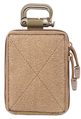 MEROURII Mini Pouch, Kleine Militär Molle Tasche, Taktische Kompakt Hüfttaschen mit Karabiner, Erste Hilfe Tasche Gürteltasche für Autofahrten Wandern Camping, 13 x 10 x 2 cm