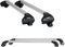 Barre portatutto telescopiche in alluminio portapacchi per auto con railing rails mancorrenti aperti portata massima 75 kg