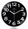 Lafocuse 3D Ziffern Lautlos Wanduhr Schwarz, Modern Wanduhr 30cm Leicht zu Lesen, Ohne Ticken Geräuschlos Deko für Küche Wohnzimmer Schlafzimmer Büro