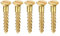 sourcing map Holzschrauben M2 x 12 mm Schlitz Flachkopf Messing Selbstschneidende Schraube 100 Stück
