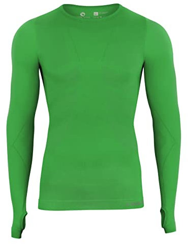 Baselayer Longsleeve Unterzieh-Shirts Langarm Seamless - WARM UP - | Farbe: Grün | Grösse: M/L