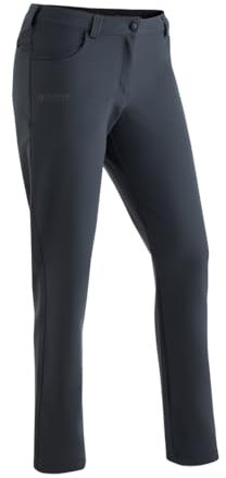 Maier Sports Charlotte, Warme Damen Wanderhose, Wasserabweisende Outdoorhose für Trekking und Hiking, PFC-frei, mSTRETCH pro 2 & stormprotec-Technologie, Grau, 42 (W33/L32)