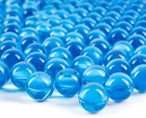 Galashield Blaue Glasmurmeln Großfüller | runde Perlen für Vasen, 2,3 kg (ca. 400 Stück)