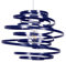 Modern Designer Dark Navy Midnight Blue Gloss Metal Double Ribbon Spiral Swirl Ceiling Light Pendant Shade | 23cm Diameter | 60w Maximum by Happy Homewares