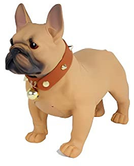Max Power Bulldog Style Speaker MD568 Bluetooth Speaker System, Bulldog Speaker with Rechargeable Battery, Bluetooth Speaker with FM Radio in Brown Colour, Dog Collar