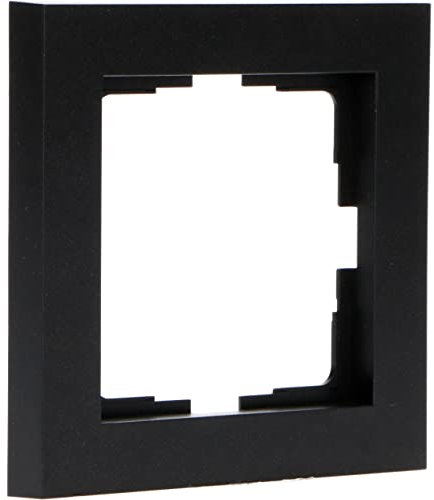 Abdeckrahmen 1-fach für USB-Steckdose schwarz matt