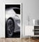 MyMaxxi - Tür bekleben mit Türtapete Türposter Türfolie Selbstklebend 90x200 Silber Heck Sportwagen - Tür verschönern Türaufkleber Türklebefolie Auto Rennwagen Silber schwarz