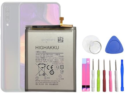 HIGHAKKU Batterie de Remplacement EB-BA505ABU Compatible avec Samsung Galaxy A50 & A30 & A20 & M20 & A30S avec Outils