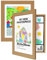 Americanflat A4 Bilderrahmen für Kinderzeichnungen - Eiche - Zeigt 22x28 mit Matte und 25x32 ohne Matte - Verbundholz mit Bruchsicherem Glas - Horizontale und Vertikale Versionen - 2St