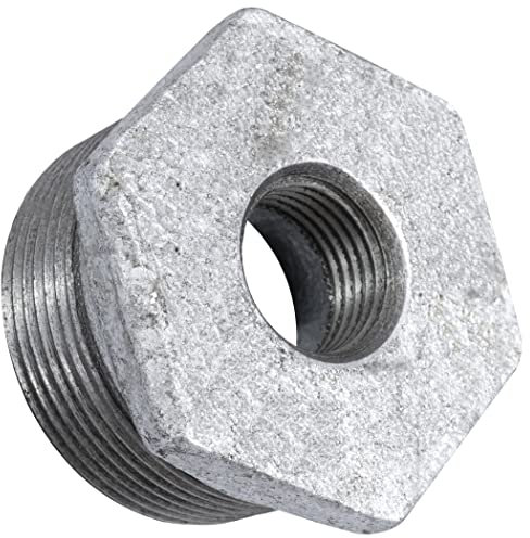 AERZETIX - C64941 - Réduction mâle/femelle 1 1/2''x1/2'' zinguée - en fonte - raccord de tuyau fileté à butée intérieure à visser - mamelon réduit plomberie-chauffage travaux installation d'eau