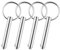 4 perni in acciaio inox a sgancio rapido con estremità a sfera caricata a molla, anello circolare in acciaio inossidabile, accessori per barche (8 x 55 mm)