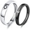 Beydodo Verlobungsringe Paar Silber 925 mit Gravur I Love You, Ringe Set Sonne Mond Partnerringe für Sie und Ihn Verstellbar Schwarz Silber