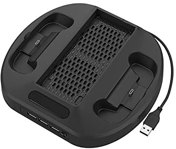 iFCOW Support de refroidissement et station de charge compatible avec Xbox Series S, support de refroidissement vertical double ports de charge et 3 ports USB supplémentaires