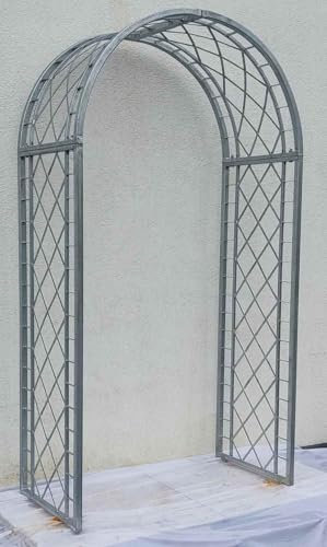 Sehr STABIL Solider Rundbogen Rosenbogen Meran-RB 120/220 Feuer Verzinkt Premium Qualität 120 cm breit 60 cm tief