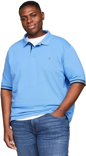 Tommy Hilfiger Polo Manches Courtes Homme Plus Slim Fit, Bleu (Blue Spell), XXL