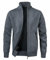 MeiLayM Herren Strickjacke Stehkragen Reißverschluß Pullover Weiches Plüschfutter Warm Sweatjacke Langarm Cardigan Feinstrick Herbst Winterjacke Grau,L