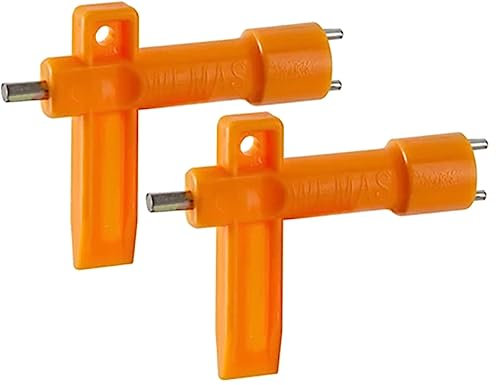 UvV 2 Stück Set WEMAS Lampenschlüssel orange für Warnleuchten, Bakenleuchten oder Baustellenlaternen